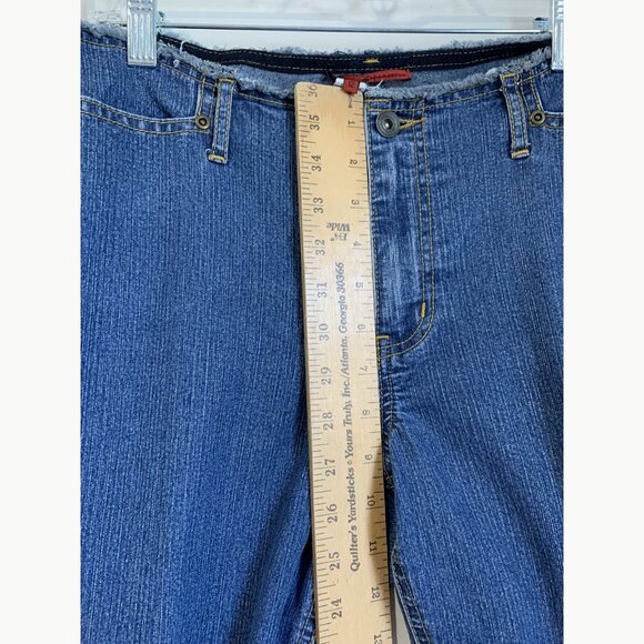 Tapemeasure Women’s Raw Hem Waist Embroidered Flare Jean Size 12 Boho Festival - Picture 5 of 12